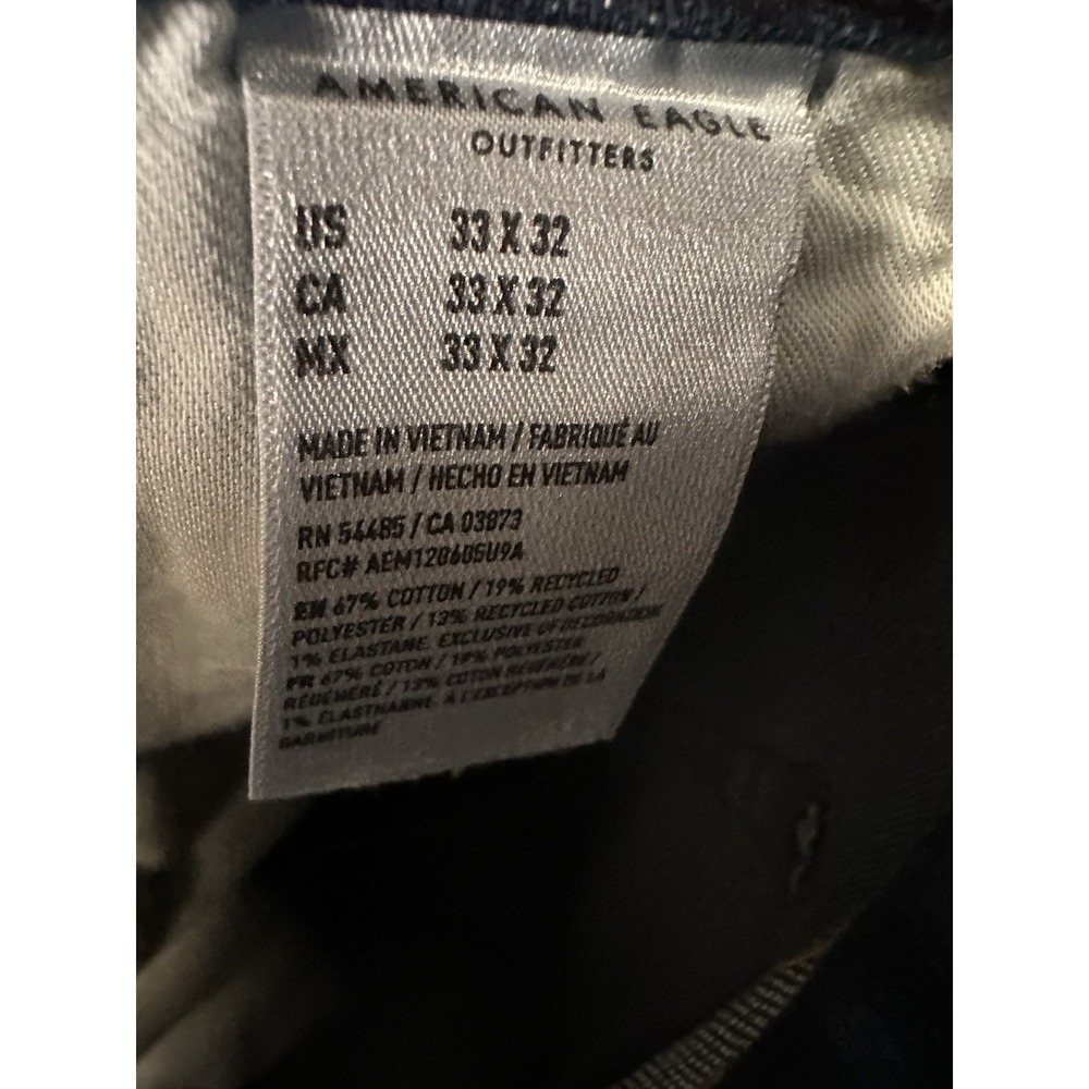 American Eagle Original Bootcut Jeans Mens 33x32 Blue Excellent Airflex+ - Picture 6 of 8